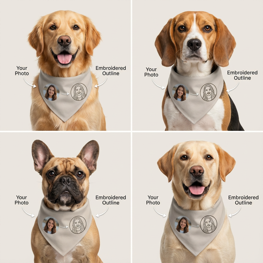 customized pet bandanna