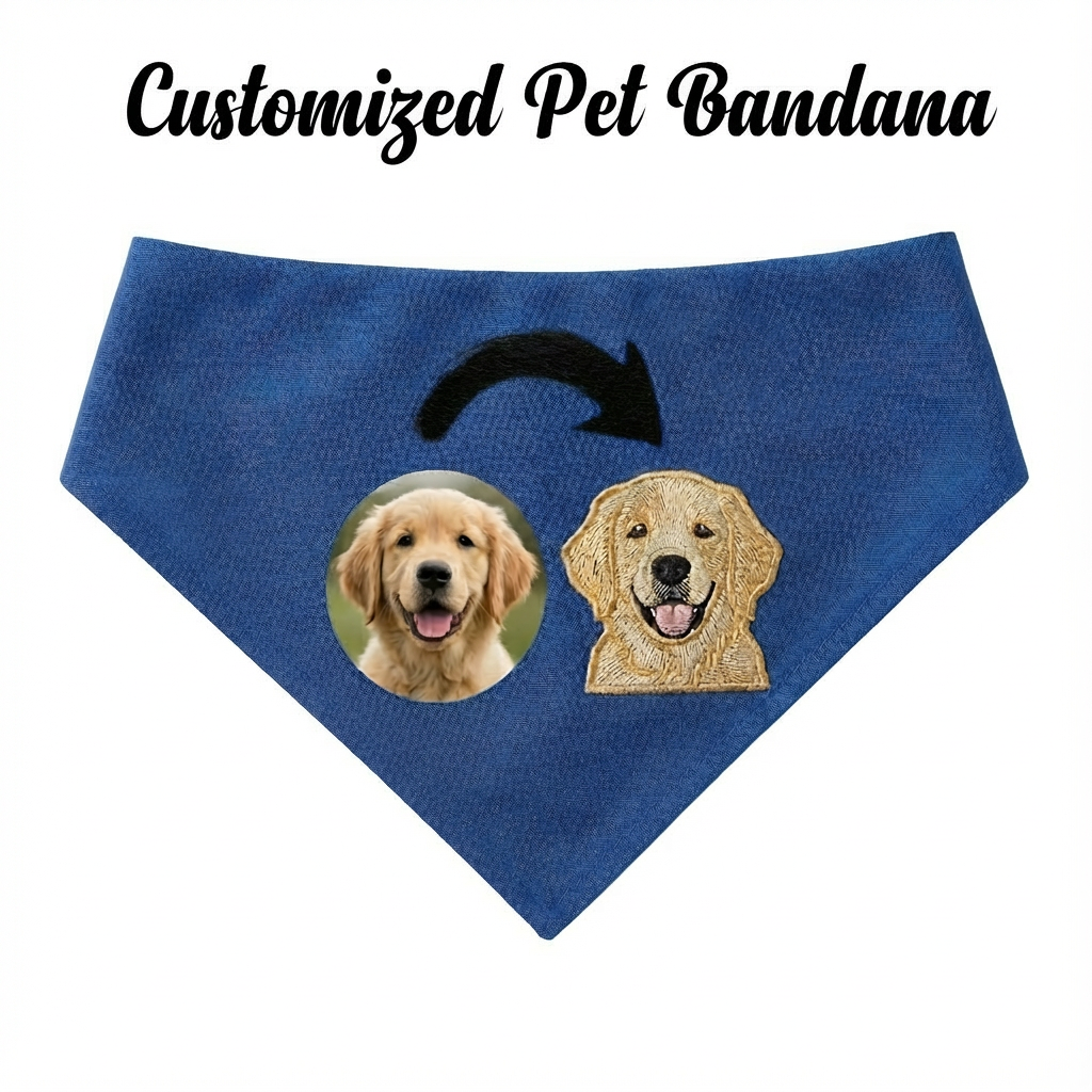customized pet bandanna